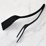 NNETM 2-in-1 Nylon Frying Spatula Tong