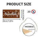 NNETM Wooden Ramadan Wreath Star-Themed Eid Decor Sign