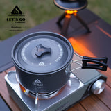 NNETM 4pcs Aluminum Camping Cookware Set for Outdoor Cooking