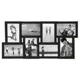 NNETM 8-Photo Collage Picture Frame – Wall Mounted Multi Photo Display (23×11 Inch)