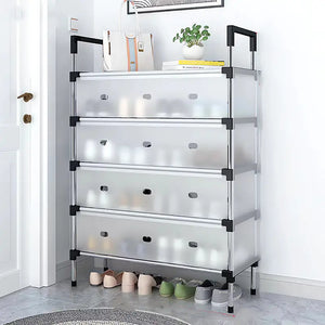 NNETM Say goodbye to dusty shoes with this convenient dustproof storage shelf