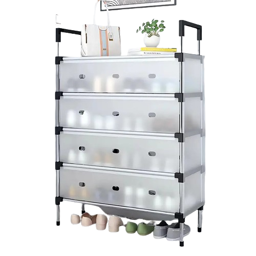 NNETM Say goodbye to dusty shoes with this convenient dustproof storage shelf