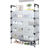 NNETM Say goodbye to dusty shoes with this convenient dustproof storage shelf
