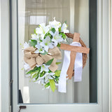 NNETM Easter Wreath with Cross Religious Garland