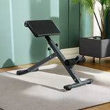 NNETM 1pc Adjustable Roman Chair - Black, Waist and Abdomen Fitness Stool