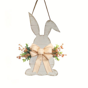 NNETM Rabbit Shaped Butterfly Wooden Holiday Hanging Decoration