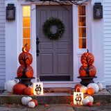 NNETM Halloween Black Wreath Door Wall Fence Decor