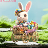NNETM Easter Boho Bunny Acrylic Tabletop Decoration