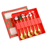 NNEOBA Christmas Spoon & Fork Set Stainless Steel Tableware (6 pcs)