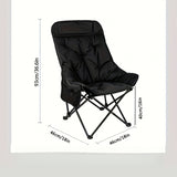 NNETM Outdoor Moon Chair – Foldable High-Back Camping Chair, Thickened & Lightweight