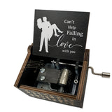 NNETM Wooden Music Box for Lovers Engraved Message