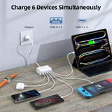 NNETM 100W 6-Port Fast Charger USB-C & USB-A