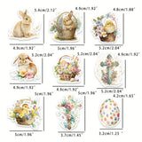 NNETM 50pcs Easter Bunny Rabbit Egg Stickers for DIY Crafts