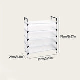 NNETM Say goodbye to dusty shoes with this convenient dustproof storage shelf