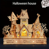 NNETM 3D Wooden Halloween House Puzzle
