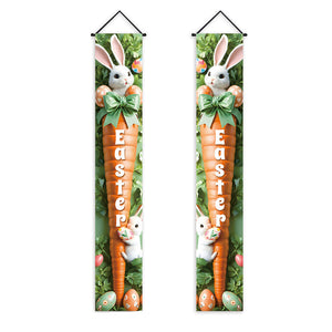 NNETM Easter Rabbit Door Banner Set for Entryway Decor