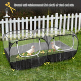 NNETM Large Foldable Chicken Pet Cage Tent with Mesh