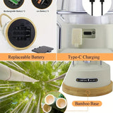 NNETM Vintage Rechargeable Camping Lantern - Dimmable LED, Waterproof Retro Light