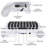 NNETM Wireless Chatpad Keyboard for Xbox with Audio Jack