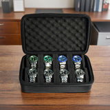8-Slot Hard Shell Watch Storage Case – Portable Travel Organizer for Watches & Jewelry