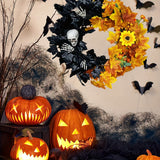 NNETM Skull Halloween Wreath Door Decor
