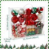 NNETM Enchanting Elegance: 106-Piece Christmas Ball Ornament Set