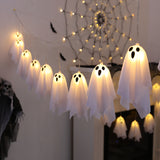 NNETM Halloween Ghost String Lights 10pcs with 8 Modes