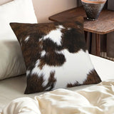 NNETM 2-Piece Cowhide Animal Print Faux Fur Throw Pillow Covers