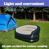 NNETM Double Inflatable Folding Sofa Plush Lounge Chair
