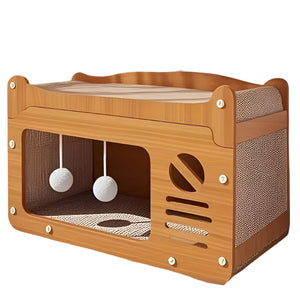 NNETM 2-in-1 Wall Cat Bed and Scratching Post