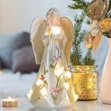 LED Angel Figurine with Glowing Heart