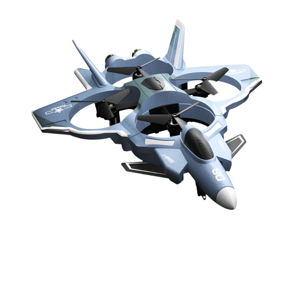 NNEOBA 2.4G RC Fighter Jet with Camera & Missile Launch (Grey)