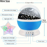 NNETM Rotating Starry Sky Projection Night Light