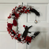 NNETM Gothic Black Cat Victorian Wreath Door Hanging