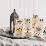 NNETM 6-Pack Linen Burlap Gift Bags for Ramadan
