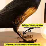 NNETM 1pc Gothic LED USB Crow Lamp - With Antique Metal Claw