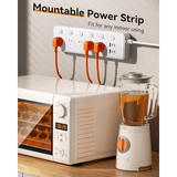 NNETM Power Strip – 5 AC Outlets & 6 USB (USB-C Fast Charging), Individual Switches, 1.8m Cord, 3250W Overload Protection