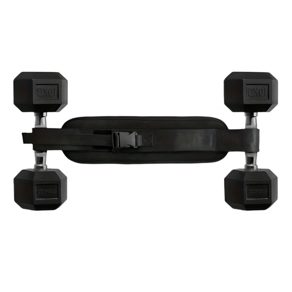 NNETM Weighted Waist Trainer Belt - Adjustable Resistance(Black)