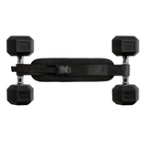 NNETM Weighted Waist Trainer Belt - Adjustable Resistance(Black)