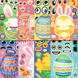 NNETM 8pcs Easter Cartoon Stickers Waterproof for Journals & Laptops