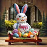 NNETM Giant Inflatable Easter Bunny with "Happy Easter" Message