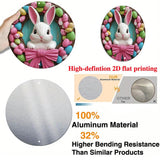 NNETM Aluminum Easter Bunny Wreath Wall Sign