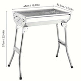 NNETM Portable Foldable Stainless Steel Grill for Outdoor Use