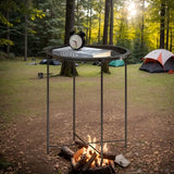 NNETM Outdoor Foldable Stainless Steel Coffee Table