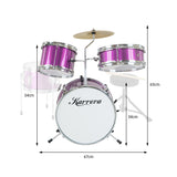 NNEDPE Childrens 4pc Drum Kit - Purple
