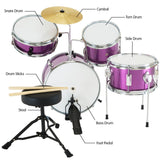 NNEDPE Childrens 4pc Drum Kit - Purple