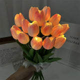 NNEOBA 10pcs LED Tulip Artificial Flowers Bouquet for Home Decoration