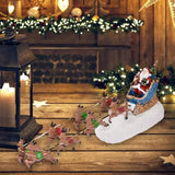 NNEOBA Christmas Village LED Santa's Sleigh & Reindeer Ornament (5PCS )