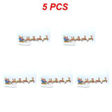 NNEOBA Christmas Village LED Santa's Sleigh & Reindeer Ornament (5PCS )