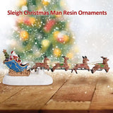 NNEOBA Christmas Village LED Santa's Sleigh & Reindeer Ornament (5PCS )